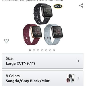 Versa 2 Bands: set of 3. Brand New, unopened.